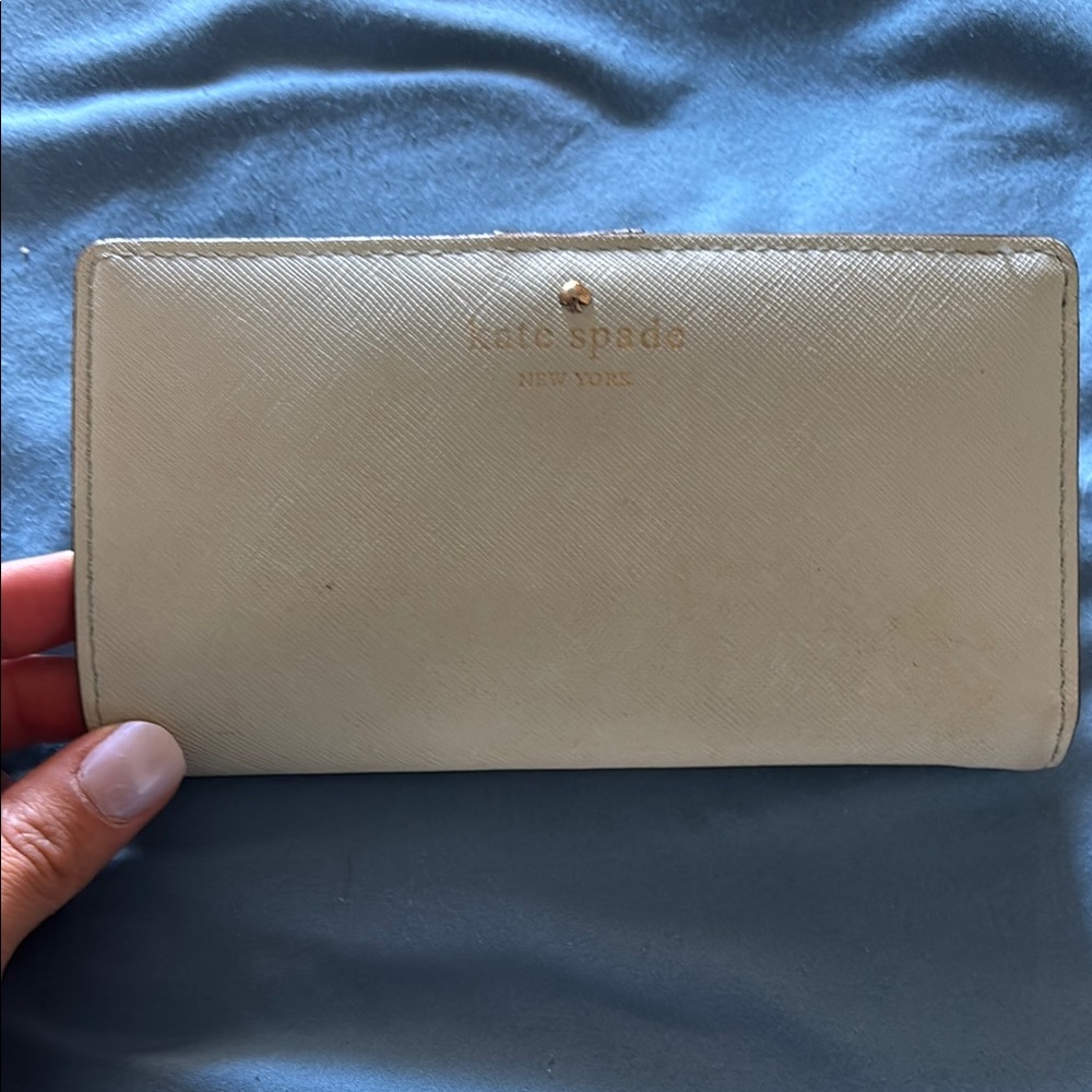 Kate Spade Cream Wallet with Structured Design